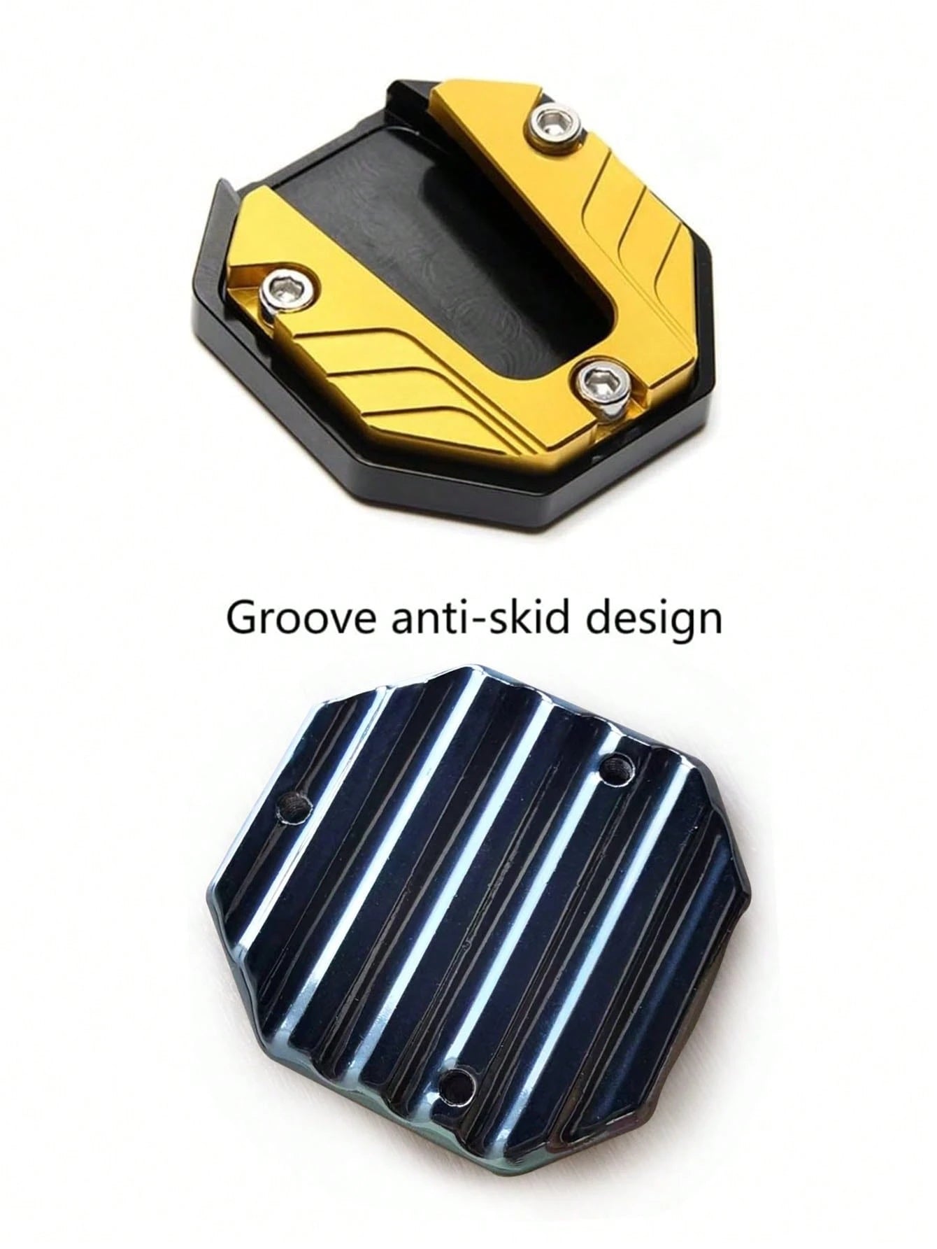 Motorcycle Side Stand Pad, Anti-Slip Side Stand Extension Plate, Enlarged Kickstand Extender Foot Pad For Motorcycle & Bike, Non-Slip Support Base, Side Stand Extension Pad With Stable Enlarged Design