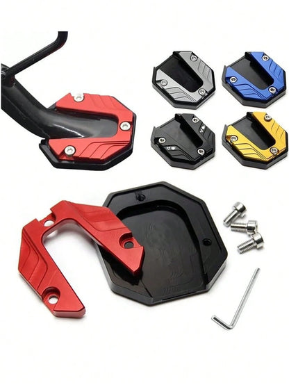 Motorcycle Side Stand Pad, Anti-Slip Side Stand Extension Plate, Enlarged Kickstand Extender Foot Pad For Motorcycle & Bike, Non-Slip Support Base, Side Stand Extension Pad With Stable Enlarged Design