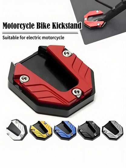 Motorcycle Side Stand Pad, Anti-Slip Side Stand Extension Plate, Enlarged Kickstand Extender Foot Pad For Motorcycle & Bike, Non-Slip Support Base, Side Stand Extension Pad With Stable Enlarged Design