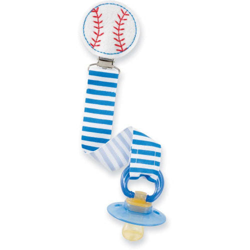 Mud Pie - Baseball Pacifier Clip