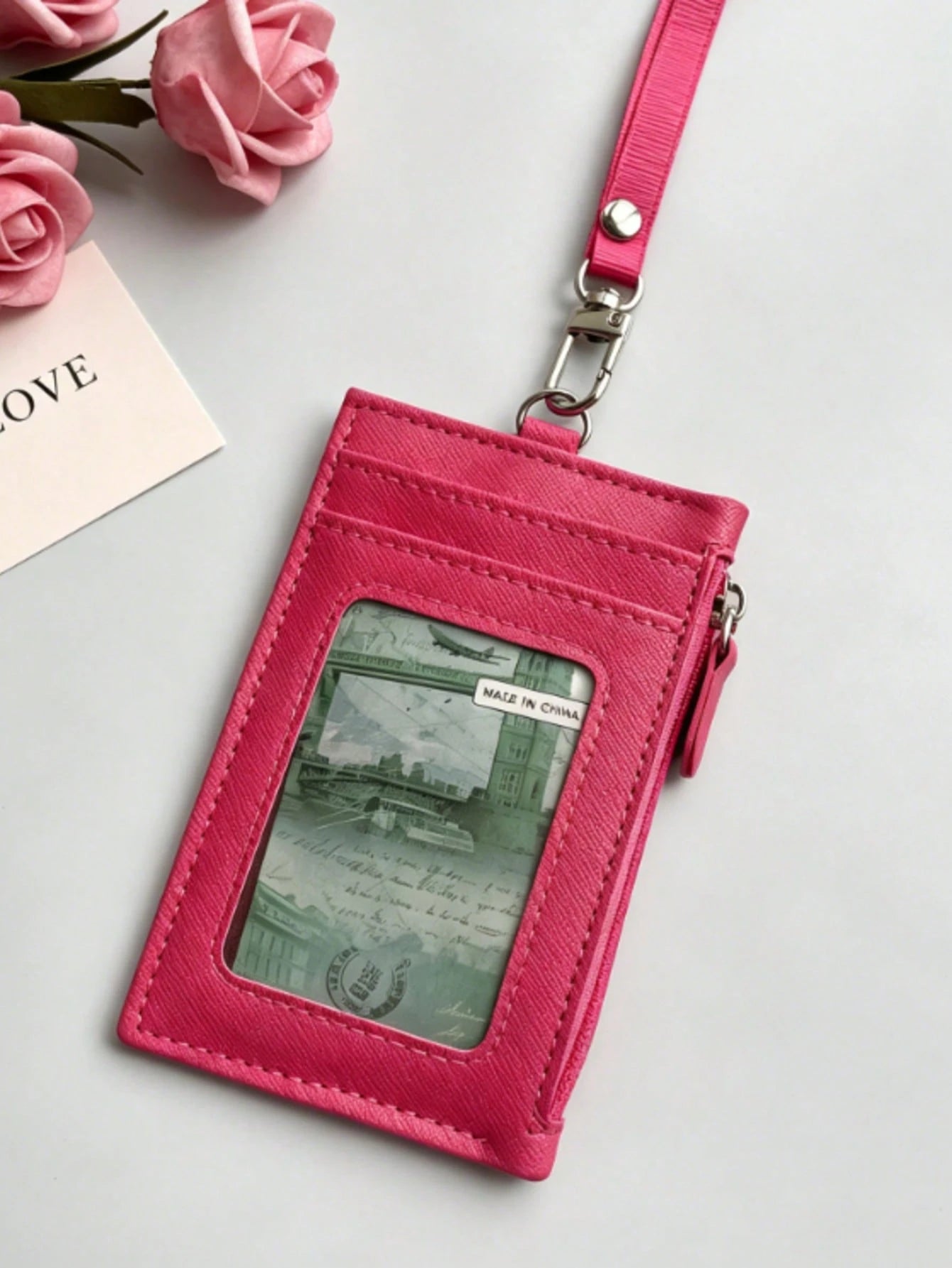 Multi-Card Slot PU Leather Lanyard Card Holder With Zipper Coin Pouch, Unisex Student/Work ID Card Case Travel Essential Holiday Essential Teacher Gift Birthday Gift