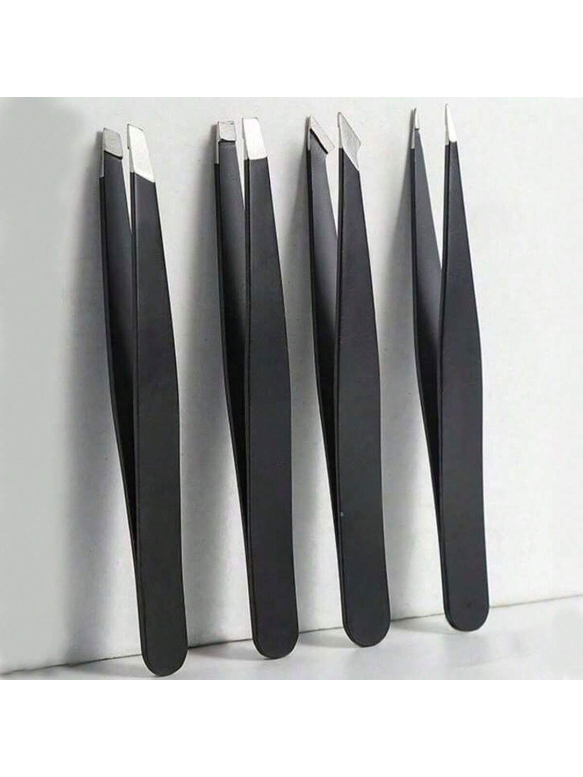 Multi-Functional Eyebrow Tweezers, 4pcs Stainless Steel Eyebrow Hair Removal Trimming Makeup Tool Set, Precision Tweezers For Shaping Eyebrows, Removing Fine Hairs, And More,Makeup,Cheap,Room Decor,Va