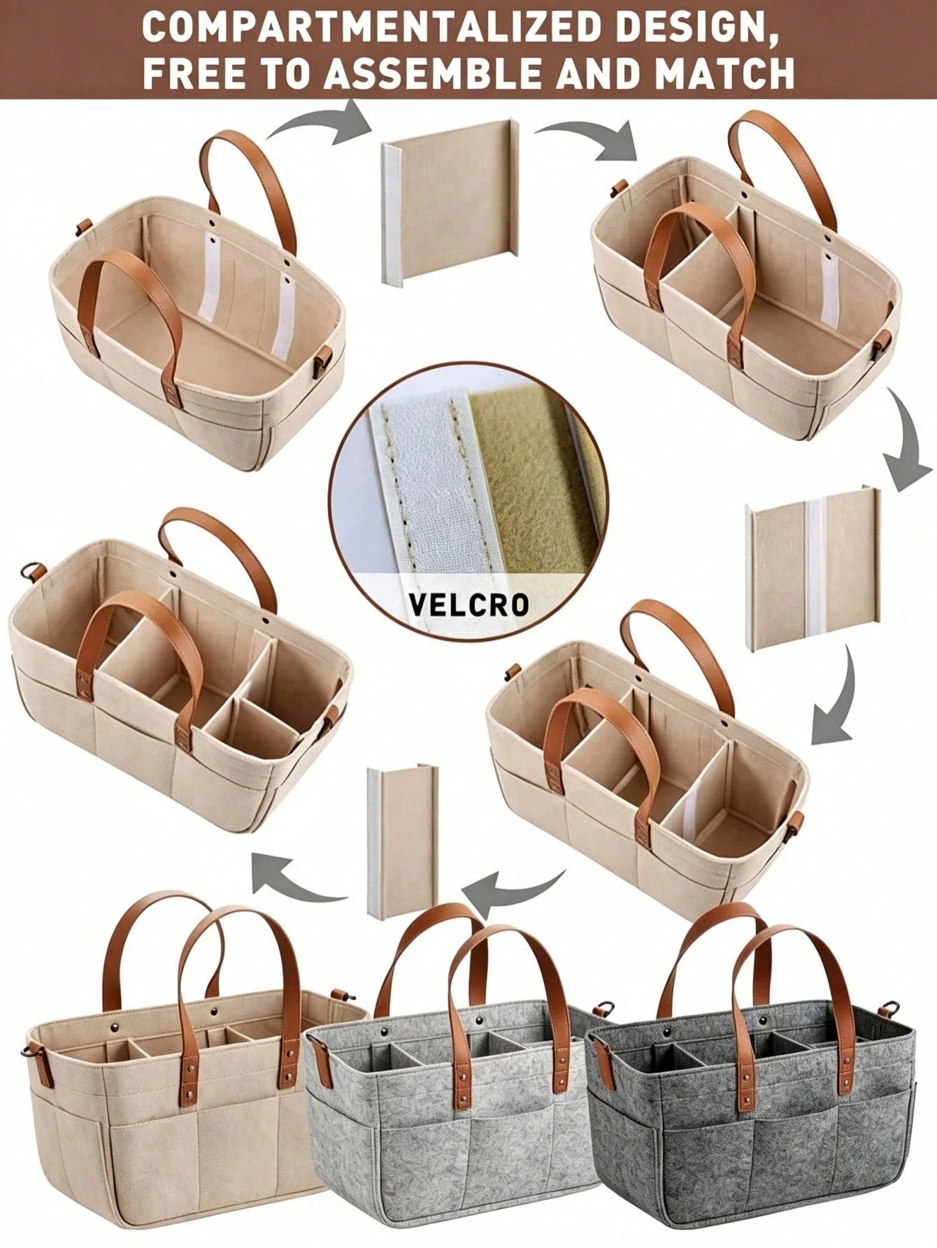 Multi-Functional Felt Car Trunk Storage Bag, Durable Fiber Material With Handle, Dust-Proof And Moisture-Proof, Practical Car Accessory