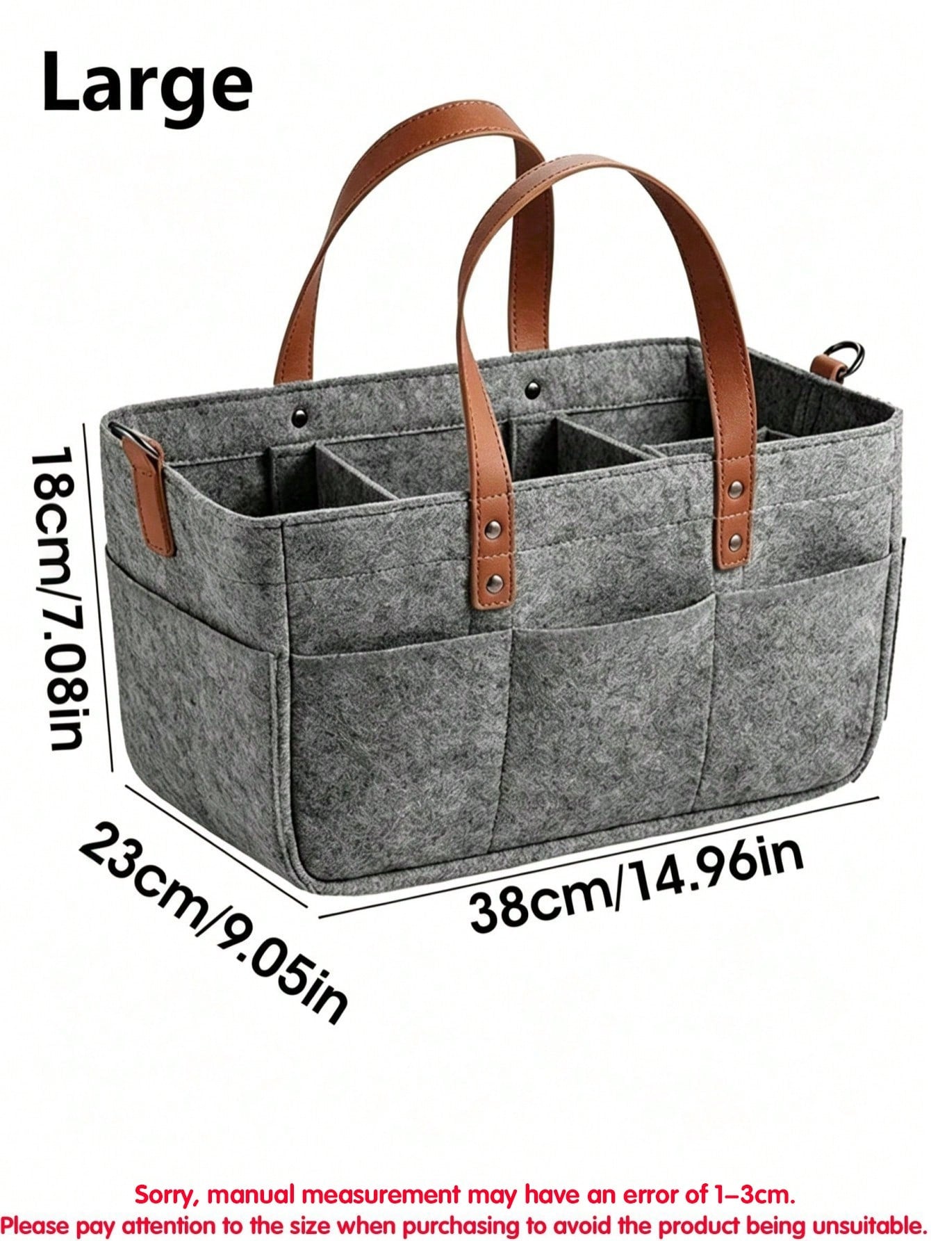 Multi-Functional Felt Car Trunk Storage Bag, Durable Fiber Material With Handle, Dust-Proof And Moisture-Proof, Practical Car Accessory