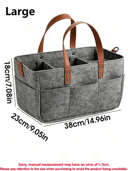Multi-Functional Felt Car Trunk Storage Bag, Durable Fiber Material With Handle, Dust-Proof And Moisture-Proof, Practical Car Accessory