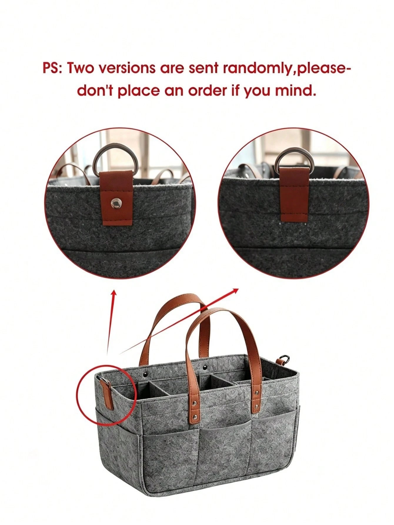 Multi-Functional Felt Car Trunk Storage Bag, Durable Fiber Material With Handle, Dust-Proof And Moisture-Proof, Practical Car Accessory