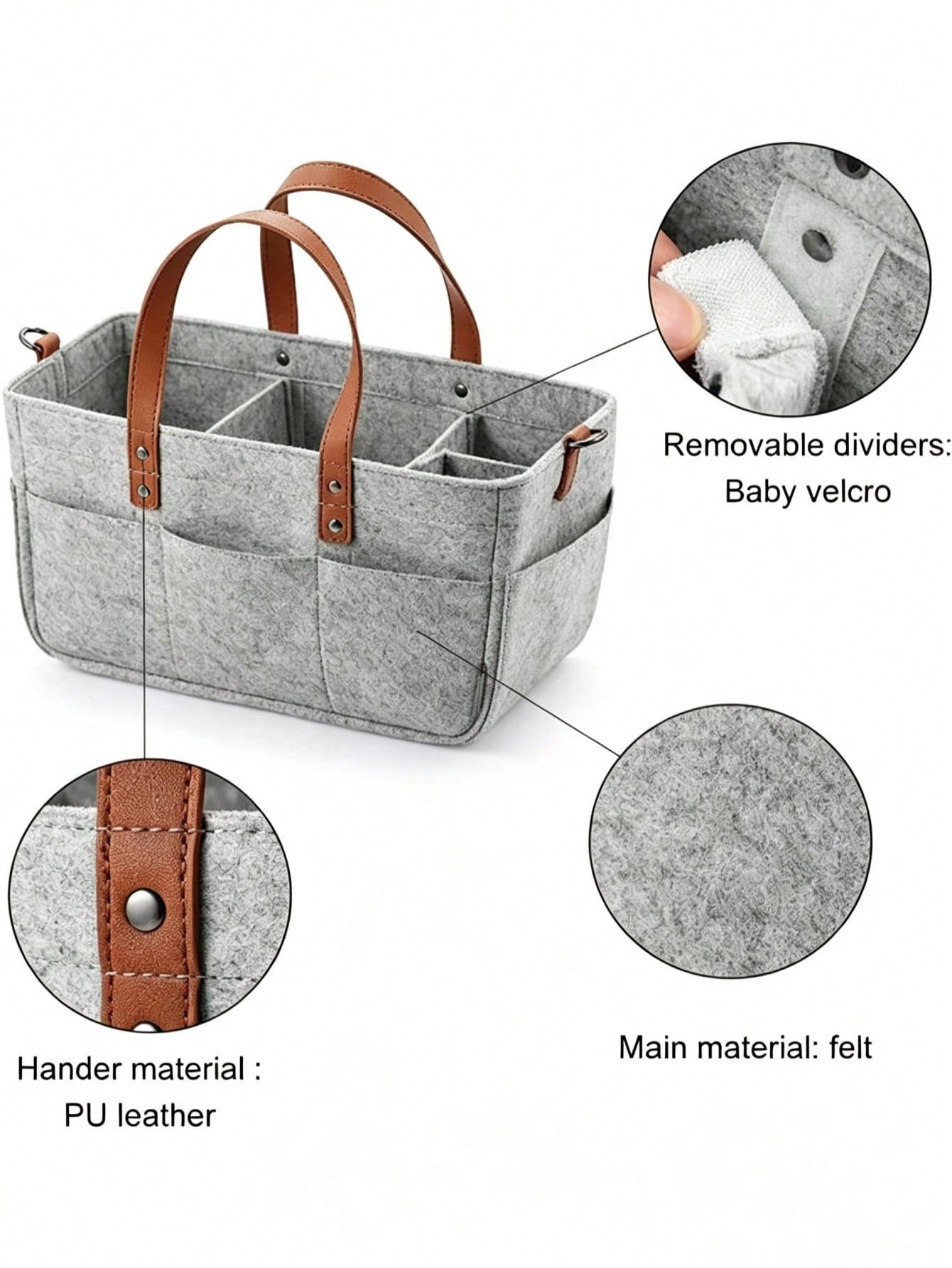 Multi-Functional Felt Car Trunk Storage Bag, Durable Fiber Material With Handle, Dust-Proof And Moisture-Proof, Practical Car Accessory