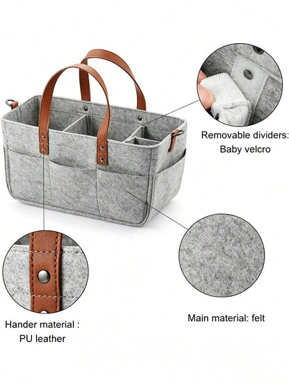 Multi-Functional Felt Car Trunk Storage Bag, Durable Fiber Material With Handle, Dust-Proof And Moisture-Proof, Practical Car Accessory
