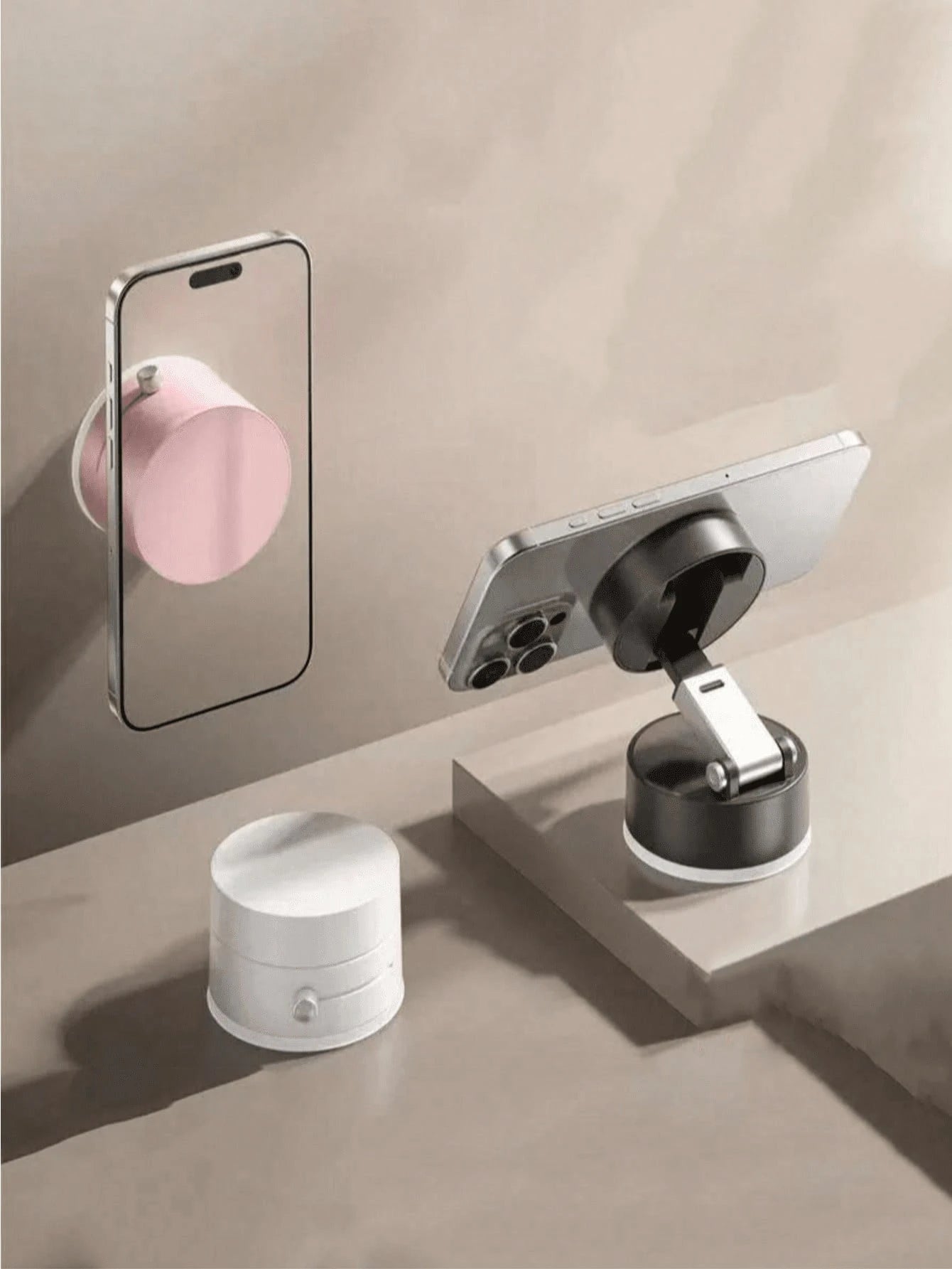 Multifunctional 360° 3-Axis Foldable MagSafe Car Phone Mount- Vacuum Magnetic Base, Supports Navigation, Compatible With All MagSafe Devices, Zinc Alloy Material, Multi-Angle Adjustment, Compact Fold