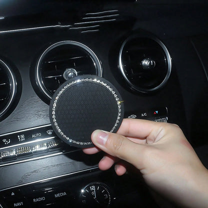 Multifunctional Car Cup Mat Holder With Water Crystals, Creative Grid Honeycomb Design Non-Slip Auto Storage Pad