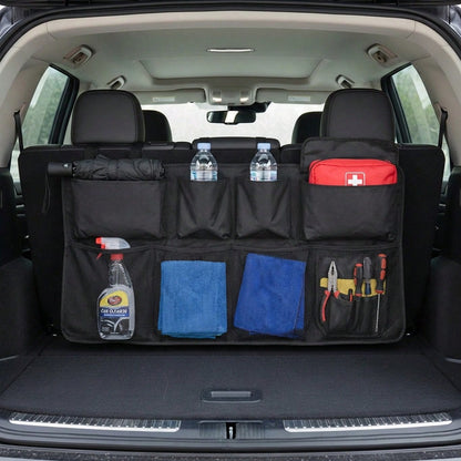 Multifunctional Car Hanging Organizer Bag, Large Capacity Multi-Pocket Storage With Compartments, Fits Trunk Or Seat Back, Easy Interior Clutter Organization, Travel Storage Essential, Multiple Styles