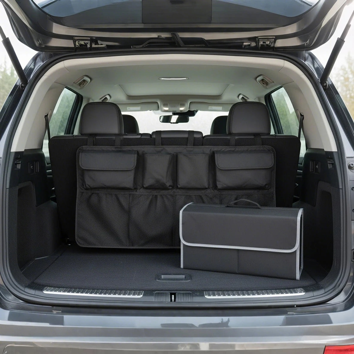 Multifunctional Car Hanging Organizer Bag, Large Capacity Multi-Pocket Storage With Compartments, Fits Trunk Or Seat Back, Easy Interior Clutter Organization, Travel Storage Essential, Multiple Styles