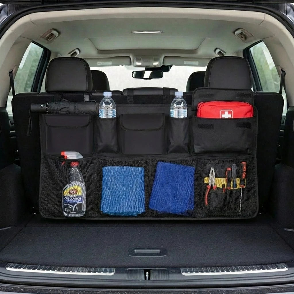 Multifunctional Car Hanging Organizer Bag, Large Capacity Multi-Pocket Storage With Compartments, Fits Trunk Or Seat Back, Easy Interior Clutter Organization, Travel Storage Essential, Multiple Styles