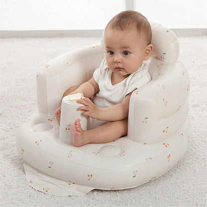 Multifunctional Inflatable Baby Learning Chair And Baby Bath Stool, Baby Inflatable Seat For Babies 3 Months And Up Summer Inflatable Baby Seat For Sitting Up, Blow Up Baby Floor Seat, Baby Shower Ch