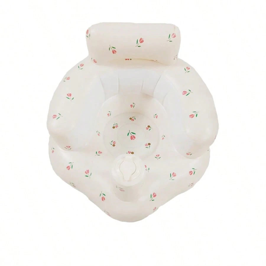 Multifunctional Inflatable Baby Learning Chair And Baby Bath Stool, Baby Inflatable Seat For Babies 3 Months And Up Summer Inflatable Baby Seat For Sitting Up, Blow Up Baby Floor Seat, Baby Shower Ch