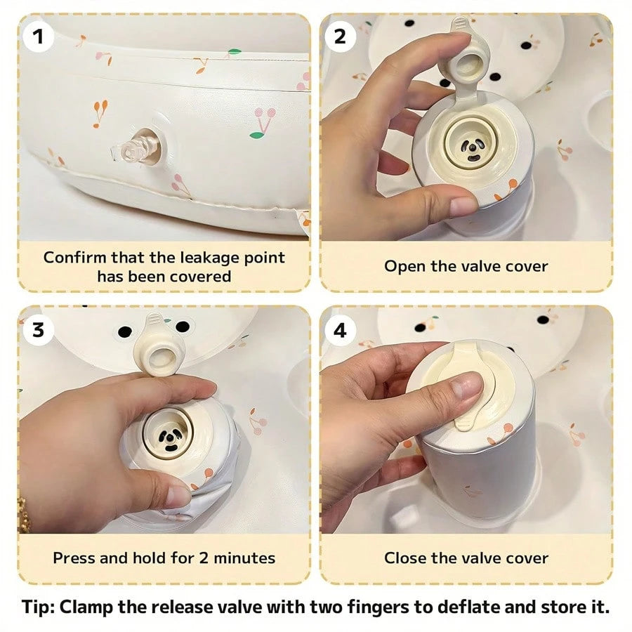 Multifunctional Inflatable Baby Learning Chair And Baby Bath Stool, Baby Inflatable Seat For Babies 3 Months And Up Summer Inflatable Baby Seat For Sitting Up, Blow Up Baby Floor Seat, Baby Shower Ch