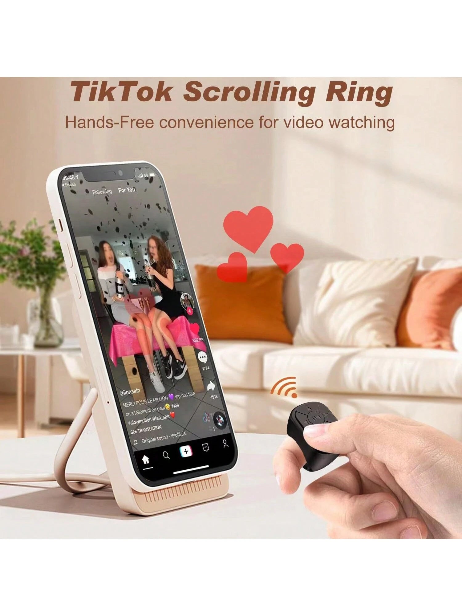 Multipurpose Bluetooth Remote Control,Suitable For Smartphone, Tablet, IOS & Android Device, Wireless Shutter, Video Recording, Slouchy Person Assistant,Selfie Stick, Music Volume Adjustment, Charging