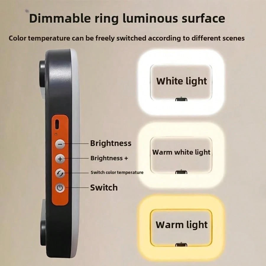Multipurpose Handheld Circular Fill Light, USB Rechargeable Portable Phone Live Broadcast Photography Light, Desktop Selfie Light, Selfie Lighting, Phone Accessory, Photography Accessory Suitable For