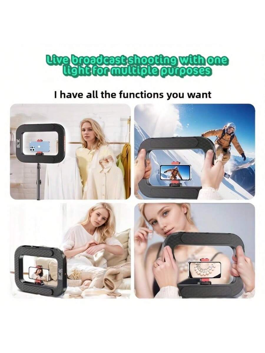 Multipurpose Handheld Circular Fill Light, USB Rechargeable Portable Phone Live Broadcast Photography Light, Desktop Selfie Light, Selfie Lighting, Phone Accessory, Photography Accessory Suitable For