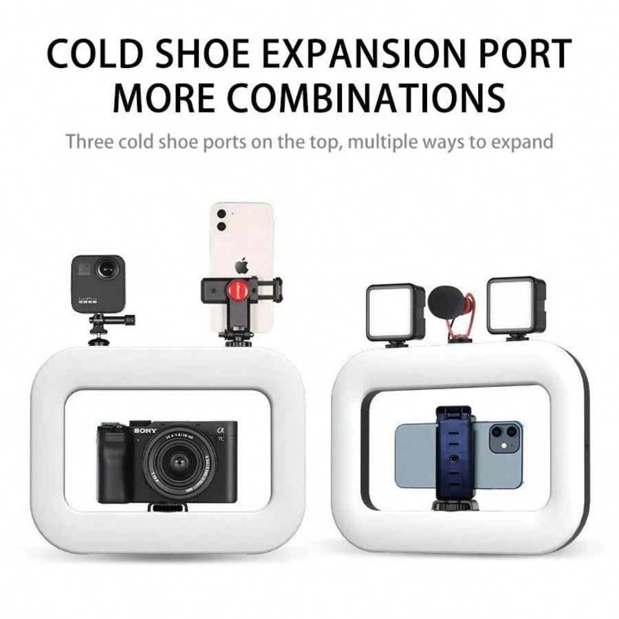 Multipurpose Handheld Circular Fill Light, USB Rechargeable Portable Phone Live Broadcast Photography Light, Desktop Selfie Light, Selfie Lighting, Phone Accessory, Photography Accessory Suitable For
