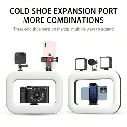 Multipurpose Handheld Circular Fill Light, USB Rechargeable Portable Phone Live Broadcast Photography Light, Desktop Selfie Light, Selfie Lighting, Phone Accessory, Photography Accessory Suitable For