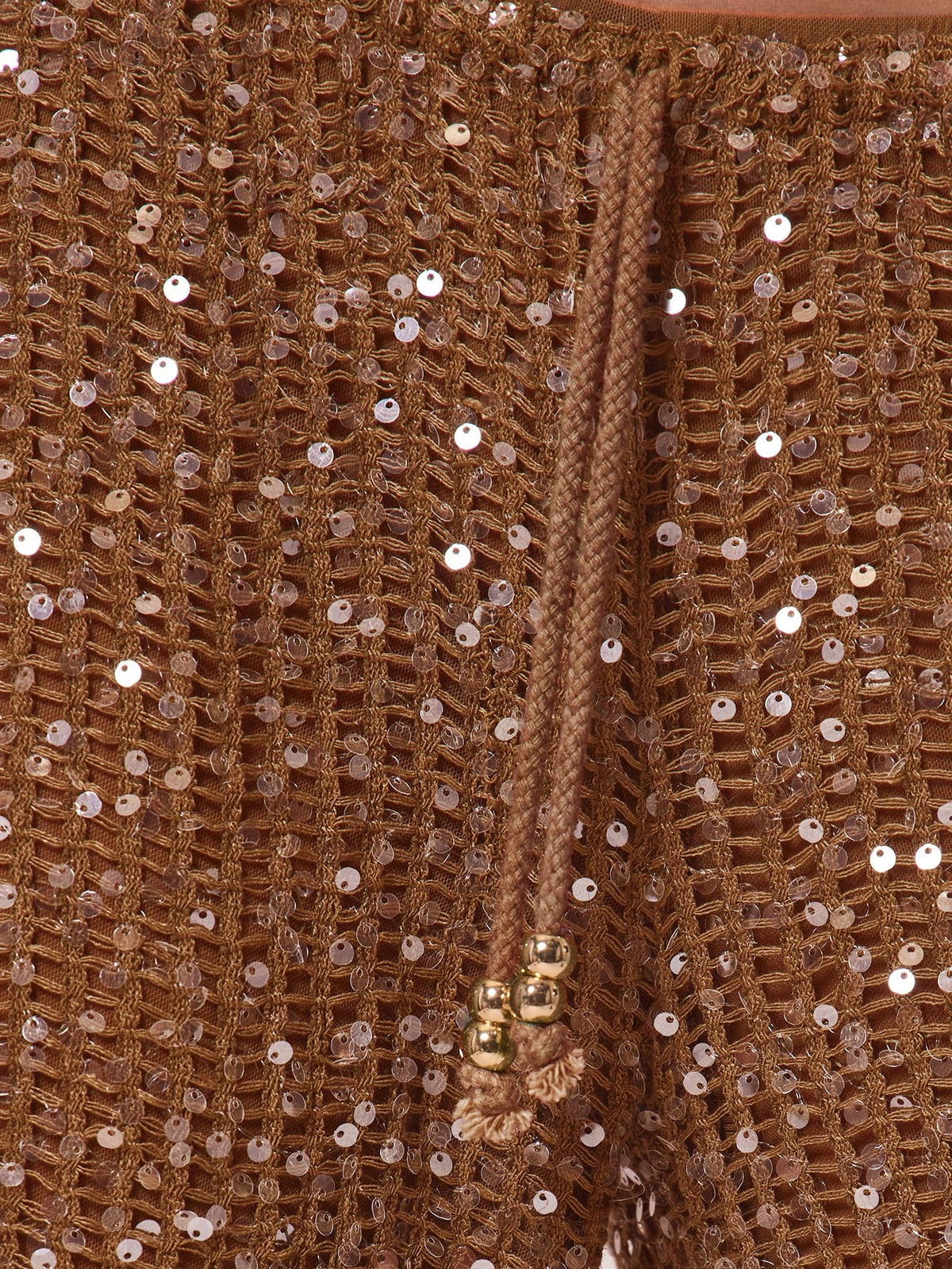 Musera Resort Women Cover Ups Ibiza Boho Vacation Holiday Beach Elegant Summer Sequin Wide Leg Crochet Trouser Spring Carvinal Beachwear Festival