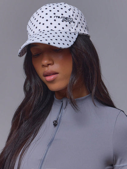 Musera Sport 1 Piece Fashionable Sports Sunshade Black Polka Dots Polka Dots Embroidered Letters Daily Travel With Women's Baseball Cap