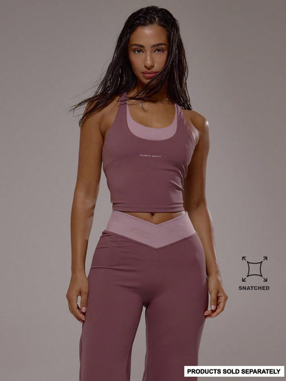 Musera Sport Cross Back Layered Active Top Only Sport Active Workout Gym Pilates Casual Quartz Spring Summer
