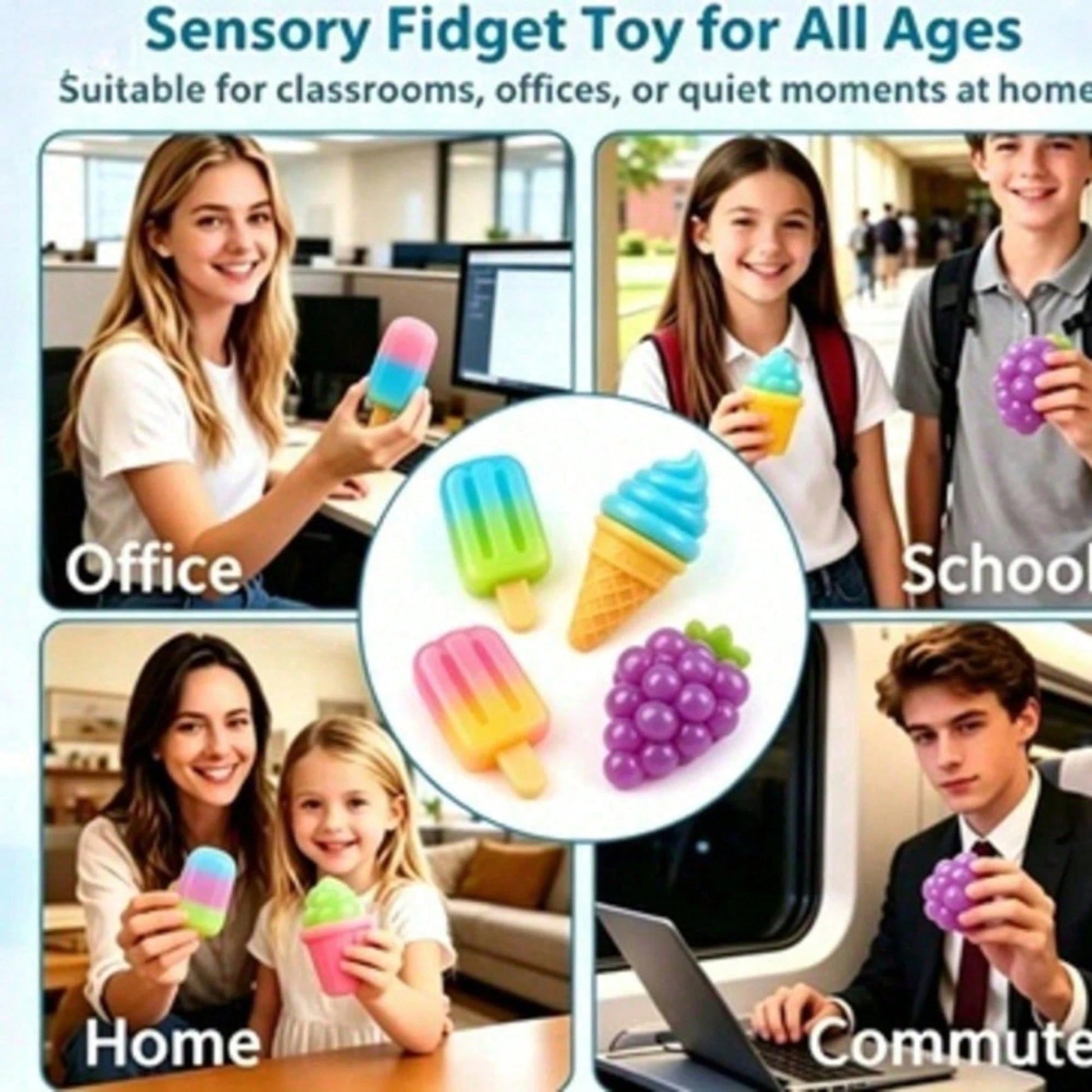 Mystery Squishy Blind Box For Teens, Random 1 Pcs Assorted Styles Slow Rebound Toys, Food Animal Shaped Stress Relief Fidget Gift