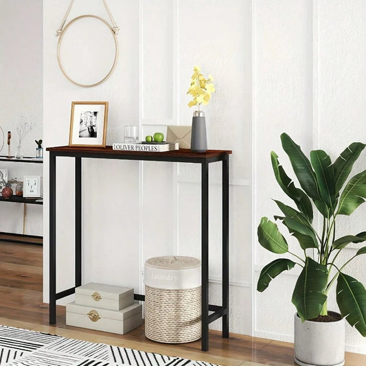 Narrow Entrance Hall Table Thin Sofa Table Suitable For Small Space, Entrance Hall Table Wooden Decorative Table, Side Table Suitable For Corridor, Bedroom, Living Room, Suitable For Holiday Placement