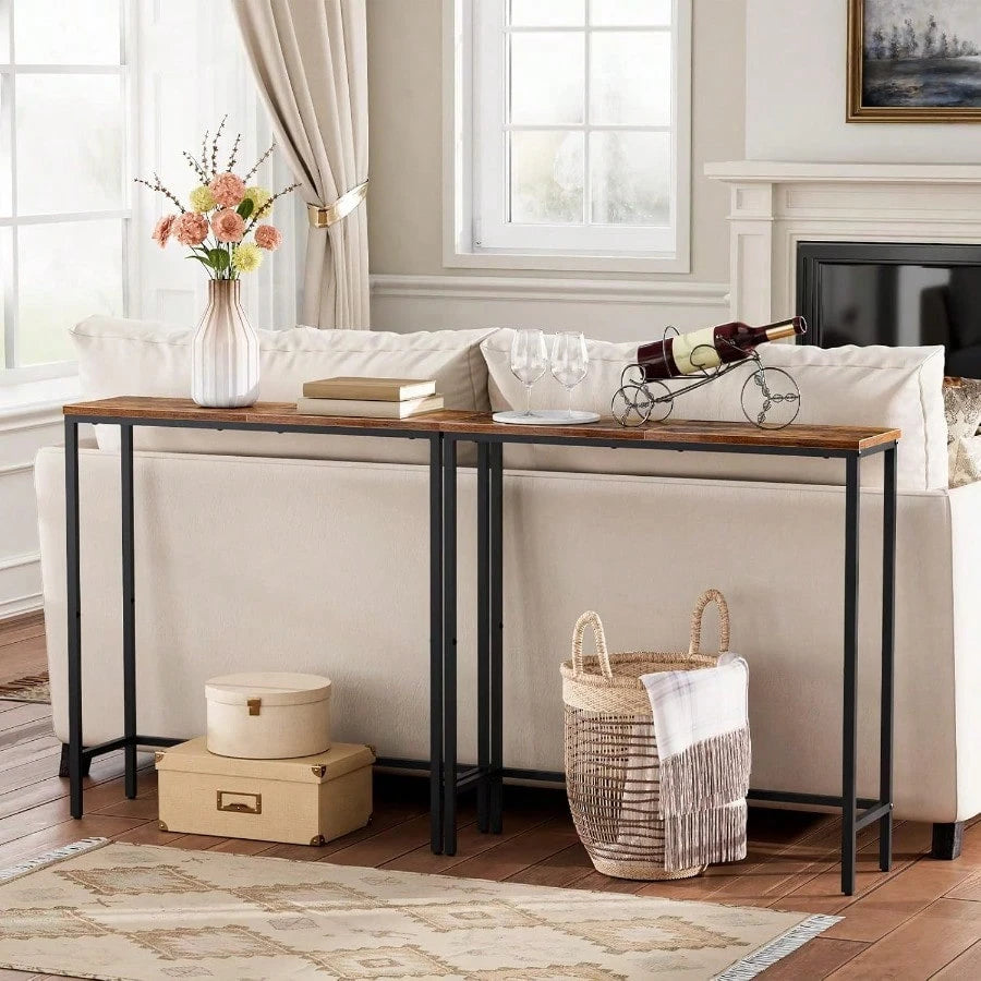 Narrow Entrance Hall Table Thin Sofa Table Suitable For Small Space, Entrance Hall Table Wooden Decorative Table, Side Table Suitable For Corridor, Bedroom, Living Room, Suitable For Holiday Placement