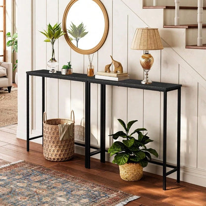 Narrow Entrance Hall Table Thin Sofa Table Suitable For Small Space, Entrance Hall Table Wooden Decorative Table, Side Table Suitable For Corridor, Bedroom, Living Room, Suitable For Holiday Placement