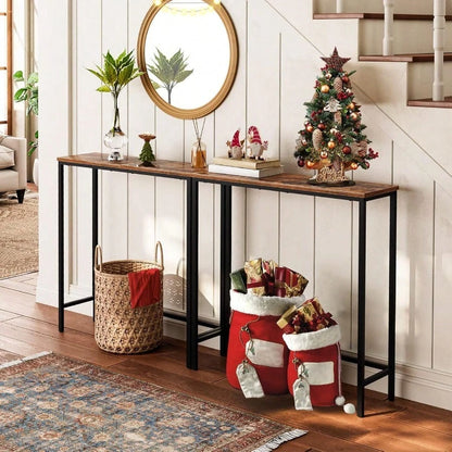 Narrow Entrance Hall Table Thin Sofa Table Suitable For Small Space, Entrance Hall Table Wooden Decorative Table, Side Table Suitable For Corridor, Bedroom, Living Room, Suitable For Holiday Placement