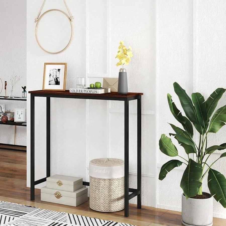 Narrow Entrance Hall Table Thin Sofa Table Suitable For Small Space, Entrance Hall Table Wooden Decorative Table, Side Table Suitable For Corridor, Bedroom, Living Room, Suitable For Holiday Placement