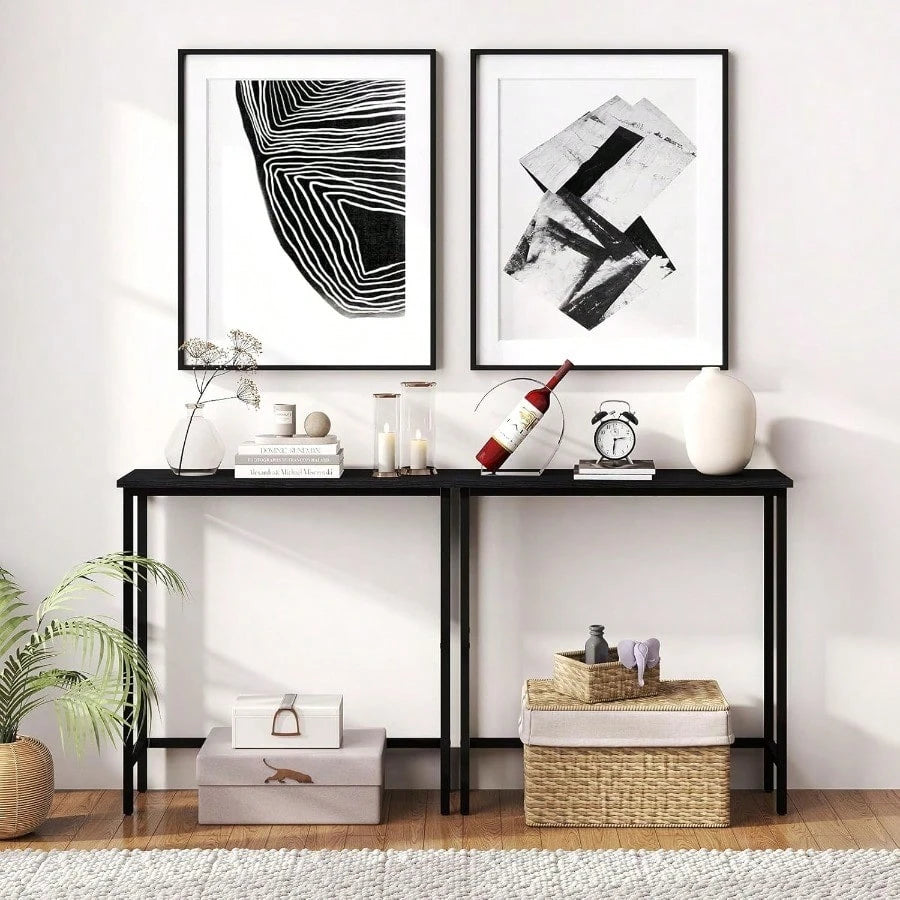 Narrow Entrance Hall Table Thin Sofa Table Suitable For Small Space, Entrance Hall Table Wooden Decorative Table, Side Table Suitable For Corridor, Bedroom, Living Room, Suitable For Holiday Placement