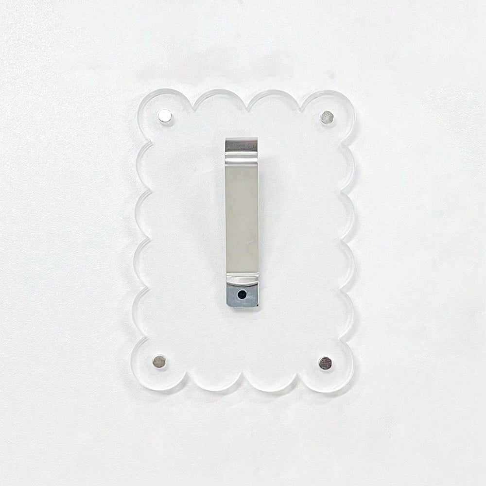 New 3.54in*2.36in Anti-Drop Anti-Shatter Car Sun Visor Magnetic Photo Frame Wavy Acrylic Fridge Magnet Transparent Magnetic Instant Camera Frame, Car Sun Visor Photo Frame Holder, Personalized DIY Car