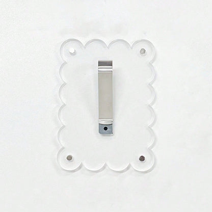 New 3.54in*2.36in Anti-Drop Anti-Shatter Car Sun Visor Magnetic Photo Frame Wavy Acrylic Fridge Magnet Transparent Magnetic Instant Camera Frame, Car Sun Visor Photo Frame Holder, Personalized DIY Car