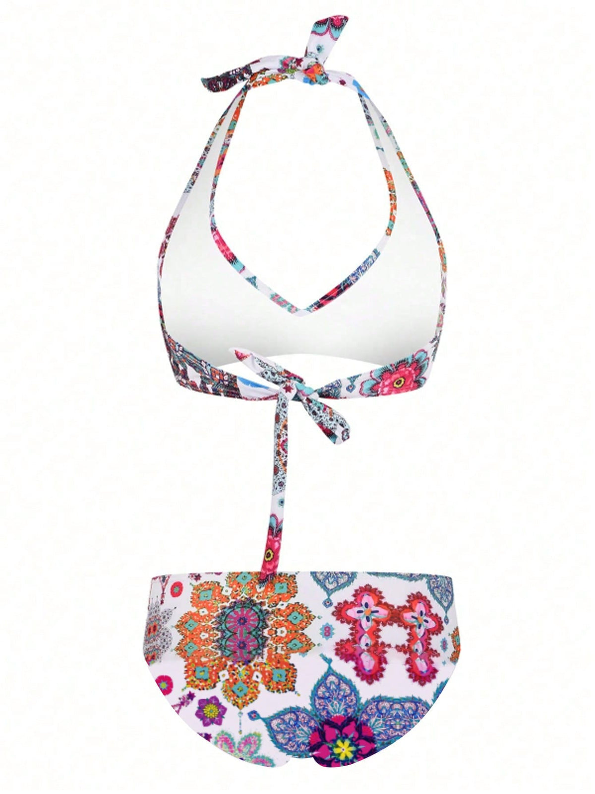 New European And American Style Macrame High Waist Hollow Out Bikini, Backless Design, Showcasing Feminine Charm Vacation Beach Summer