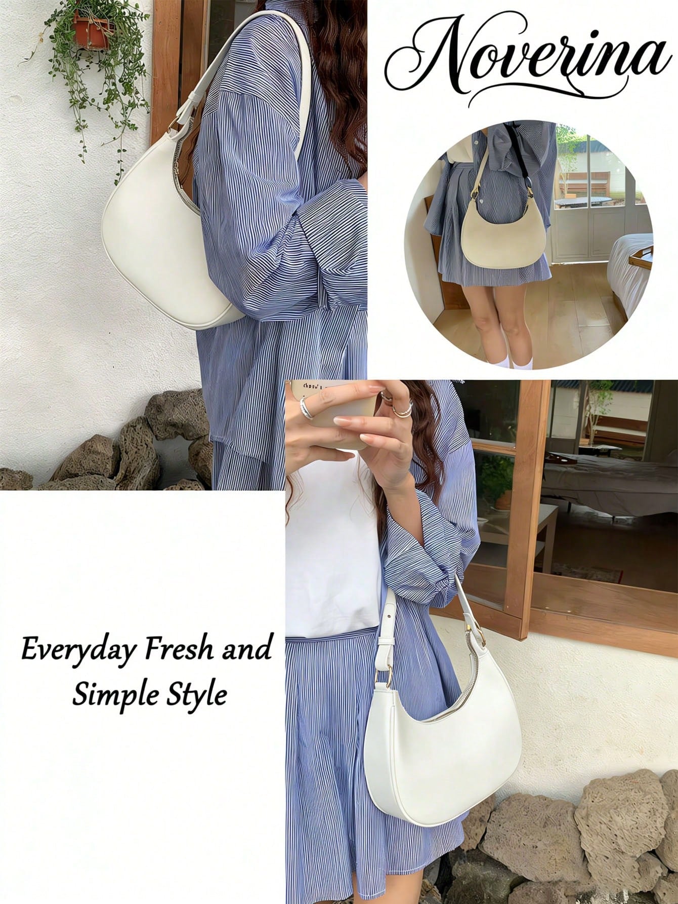 New Fashionable And Simple Crescent-Shaped Bright Surface Shoulder Bag, With A Distinctive Texture And Classic Look That's For Daily And Commuting Use