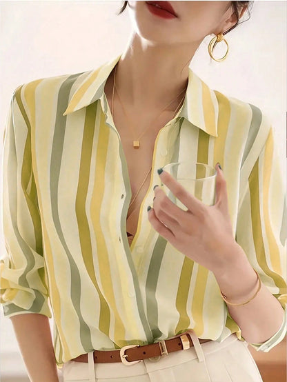 New Loose Fit Long Sleeve Women Blouse Solid Color Shirt Casual Spring