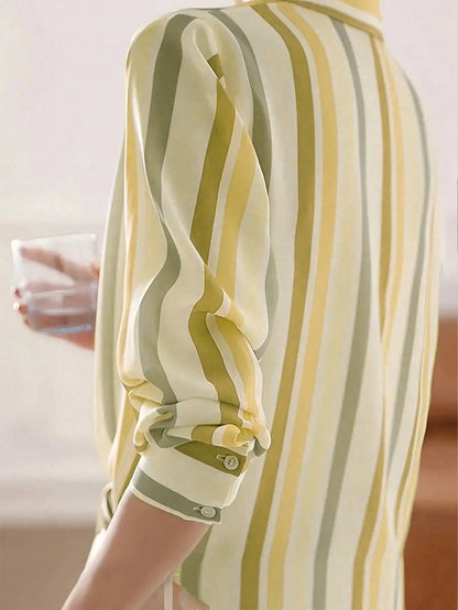 New Loose Fit Long Sleeve Women Blouse Solid Color Shirt Casual Spring