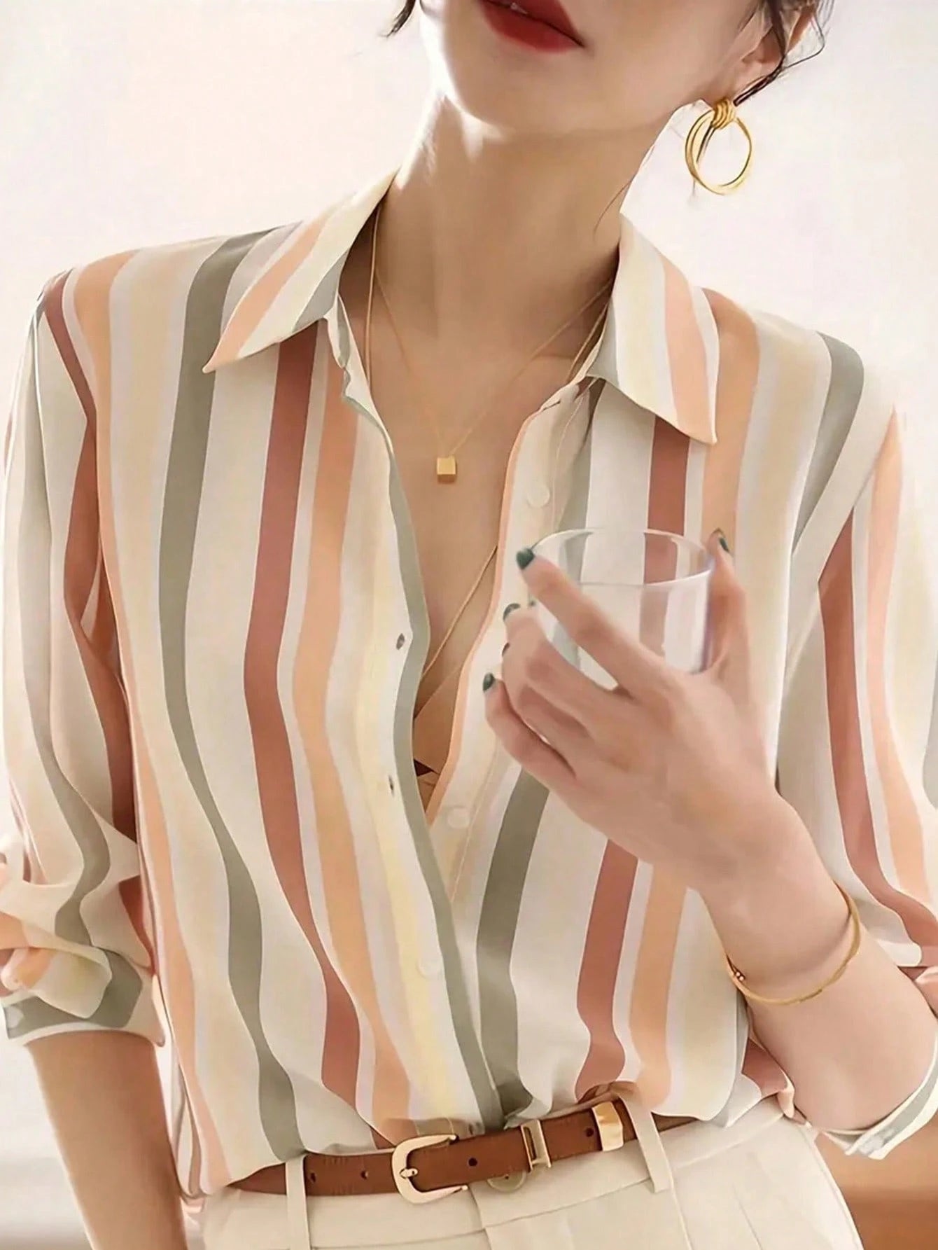 New Loose Fit Long Sleeve Women Blouse Solid Color Shirt Casual Spring