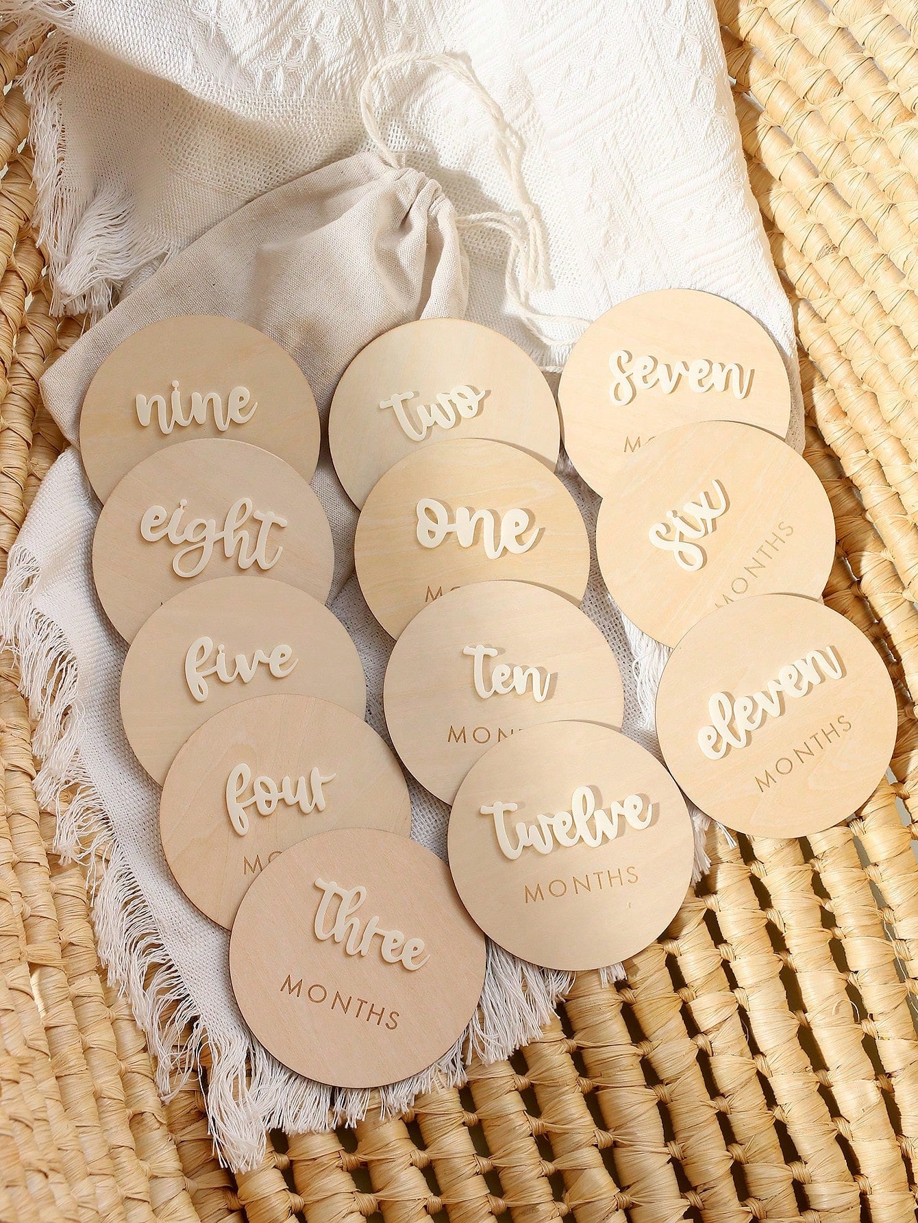 Newborn Age Photography Props Set, Minimalist Round Design