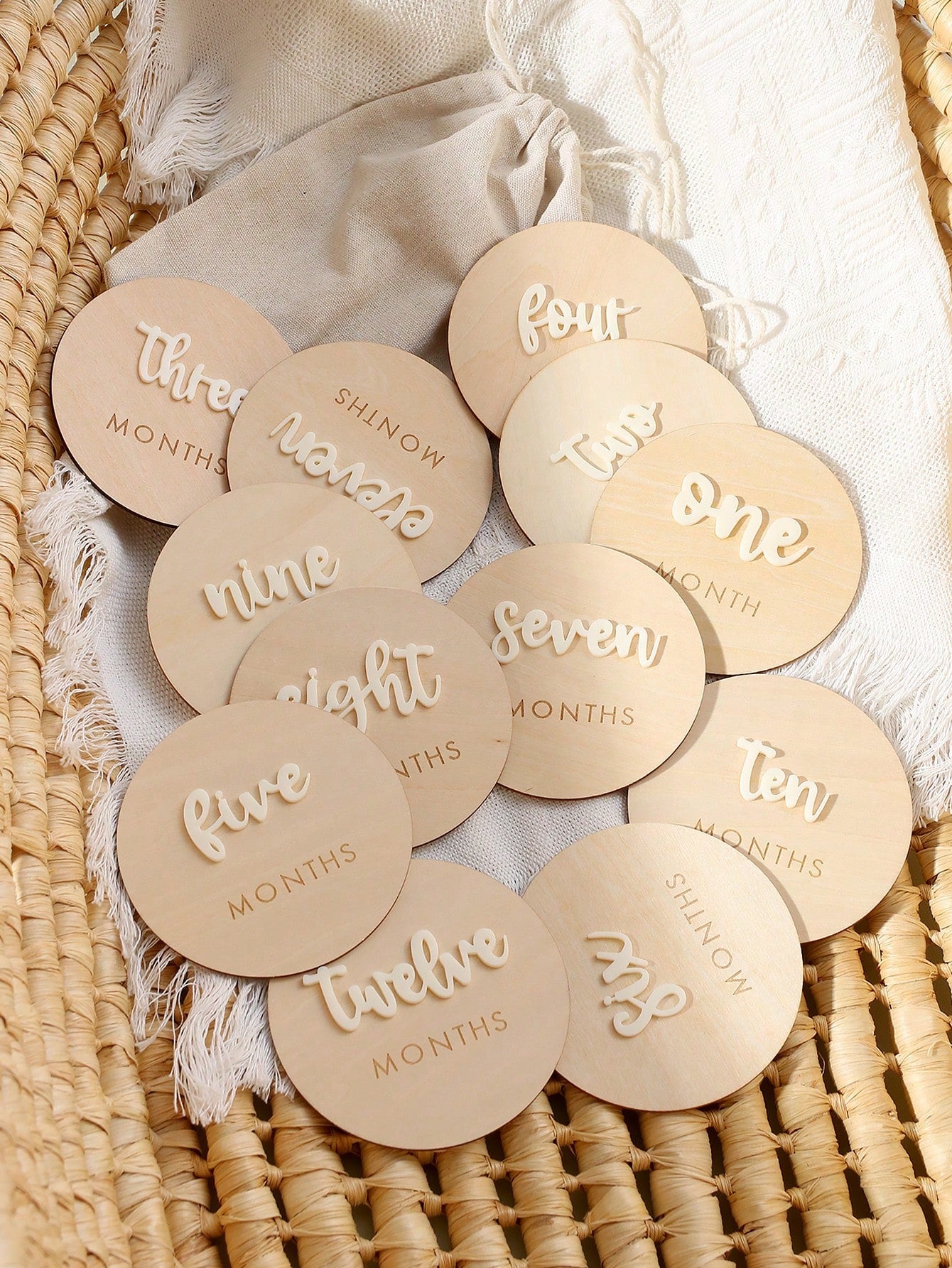Newborn Age Photography Props Set, Minimalist Round Design