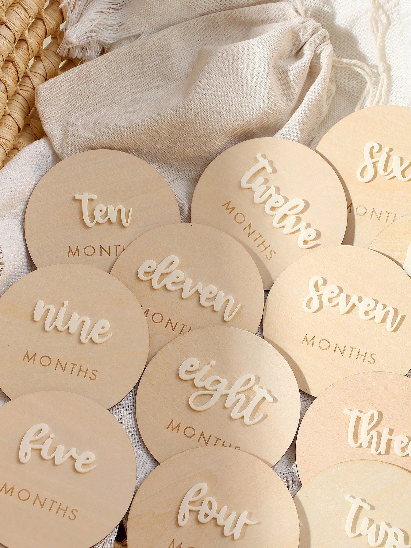 Newborn Age Photography Props Set, Minimalist Round Design