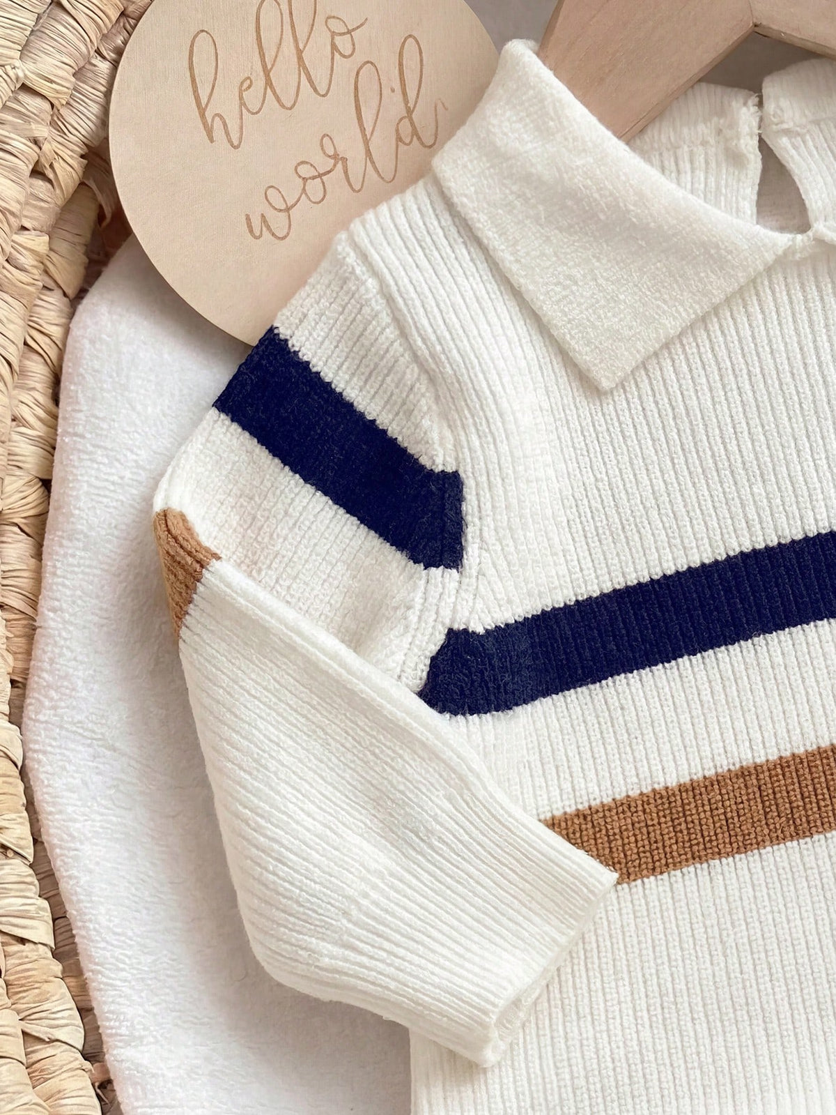 Newborn Baby Boy Cartoon Pattern Patchwork Casual Daily Knit Autumn Jumpsuit