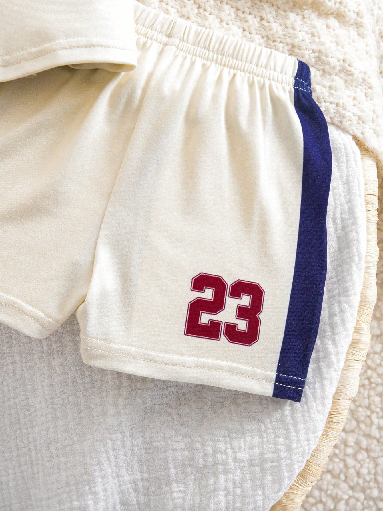 Newborn Baby Boy Clothes Off-White Summer Casual Vacation Sports Letter Print Short Sleeve T-Shirt And Shorts Set,Basketball Football Baseball Outfit