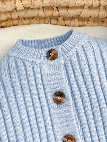Newborn Baby Cute Autumn/Winter Versatile Knit Minimalist Romper Crawl Suit Footies Hat Set