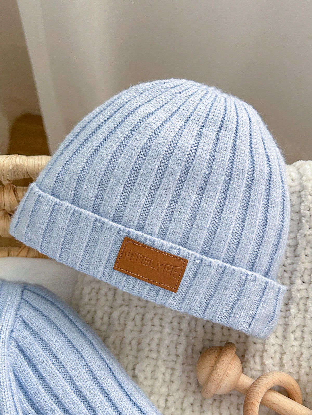 Newborn Baby Cute Autumn/Winter Versatile Knit Minimalist Romper Crawl Suit Footies Hat Set