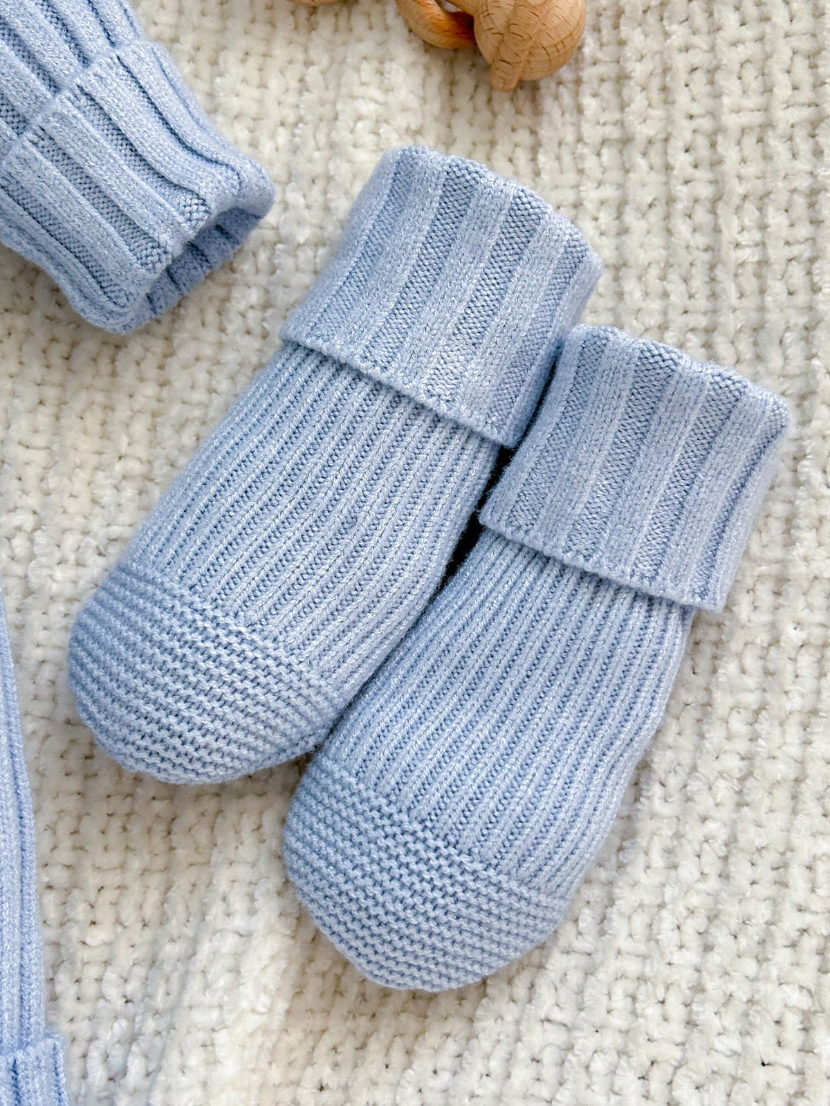 Newborn Baby Cute Autumn/Winter Versatile Knit Minimalist Romper Crawl Suit Footies Hat Set